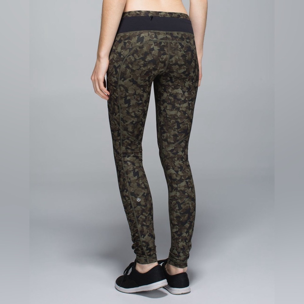 Lululemon Speed Tight III in Mystic Jungle Fatigue Green